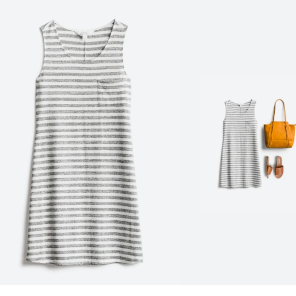 Grey & White Market & Spruce Meg Knit Dress